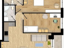 Apartament 3 camere 62mp+2 parcari subterane fosta fabrica Portelanul