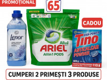 Pachet Ariel Allin1 PODS 65 spălări + Lenor Freshness 32 spalări + CAD