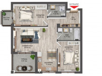 Apartament 3 camere, 71mp, curte 57 mp, Zona Selimbar.