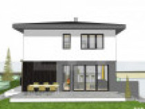 Casa 191 mp la rosu, teren 550 mp, zona profi, vedere panora