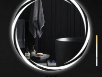 Oglinda Rotunda Iluminata Led, dimabila, reglaj culoare, dezaburire