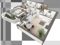 APARTAMENT CU 3 CAMERE DECOMANDAT, 2 BAI , COMPLEX PREMIUM +