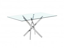 Masă dining cu sticlă securizata 10 mm grosime, 160X90X75 cm