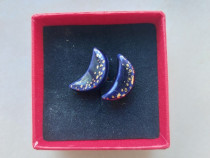 Cercei argint si portelan