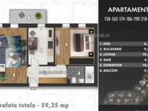Decomandat 60mp Bloc 2026 Centrala Proprie