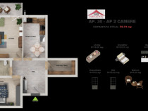 Apartament 2 camere decomandat, etaj intermediar