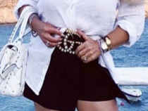 Curea lată Gucci, logo metalic, new model