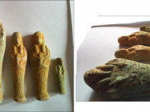 4 statuete egiptene din teracota arsa