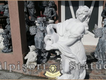 Statuetă domnița cu ulcea, alb marmorat, model S16.