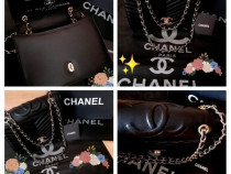 Geanta Chanel new model logo auriu, saculet inclus