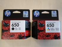 Cartuse negru color HP 650 NOI-SIGILATE set originale black