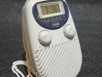 Radio FM portabil cu ceas, rezistent la apa, TCM 58392
