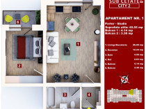 2 camere tip studio cu parcare inclusă, SUBCETATE CITY 2.