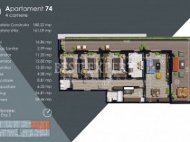 Apartament 4 camere cu terasa 58 mp Incalzire in pardoseala
