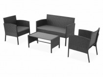 Set mobilier exterior gradina/terasa/balcon 2 fotolii canapea + măsuță