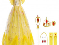 Set Costum Disney Belle Frumoasa si Bestia THK, Paste 9-10 ani, 140 cm