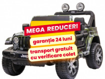 Masinuta Electrica Copii 2-8 Ani Jeep Wrangler Rubicon 180W 4x4 Camufl