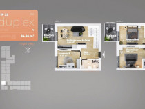 Duplex 4 camere Piata Sudului 84.56 mp utili
