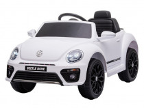 Masinuta electrica VW Beetle Dune 60W 12V, bluetooth amortizoare White