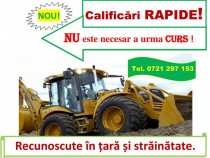 Atestat rapid buldoexcavatorist mecanic utilaj buldozer vola ifron