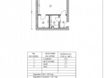 B-dul Bucuresti, garsoniera ,parter/10 , semidec la 33900 eu