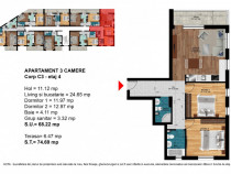 Apartament 3 camere finalizat - METROU BERCENI