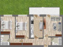 Apartament 3 camere cu terasă și grădină privată, parte