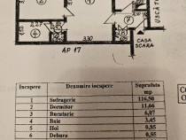 Galati, Apartament 2 camere Semidecomandat, et.4, Tiglina 1