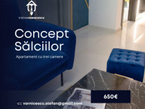 Se ănchiriază: Apartament cu trei camere - Concept Salciil