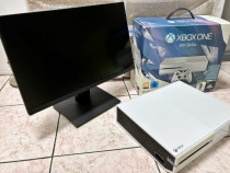 Consola Xbox One resigilata + monitor 55cm + 4 jocuri, garantie