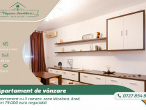 ????Apartament 3 camere cu centrala proprie, zona Micalaca,