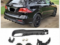 Difuzor Negru cu Ornamente Toba Negre - Mercedes Benz GLE (2015-2018)