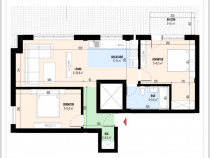 Ap.3 camere, finisaje la alegere, &icirc;ncălzire &icirc;n pardoseala