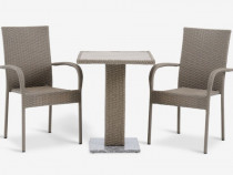 Masa cu 2 scaune ratan pentru interior sau exterior