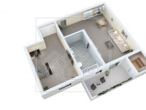 Apartament 2 camere la cheie balcon, bloc nou, cu lift, et