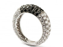 Inel Chopard 18k diamante albe si negre 2,74 marimea 50