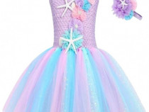 Rochie Printesa Sirena Ariel THK, curcubeu - 2-3 ani