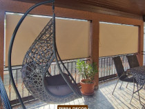 Jaluzele Rolete Blackout Zebra Decor cu Folie de Aluminiu pe Exterior