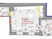 Apartament la cheie cu 2 camere constructie noua zona Centra