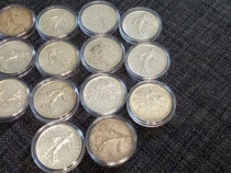 Monede din argint 5 franci Franta anii 1960, 1962, 1963