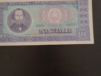 Bancnota comunistă 100 lei din 1966