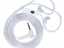 Cablu casti IEM update Type-C Usb-C 0.75/2 PIN KZ microfon dual