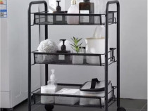 Raft mobil pentru bucatarie, baie, loft, roti rotative la 360&deg; etajera