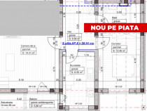 Apartament 2 camere decomandat &ndash; loc de parcare 59MP