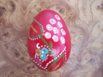 Decoratiune Paste ou din lemn rosu pictat manual - Nou