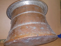 D192-Vas cupru vechi manual executat anii 1850-1900.