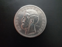 Moneda 5 lei 1880 Carol I