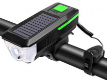Lanterna LED cu panou solar pentru bicicleta/trotineta