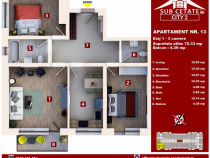 Apartament 3 camere SUBCETATE CITY 2.
