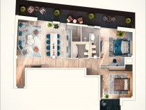 Apartament 3 camere 93 mp, terasa, Someseni